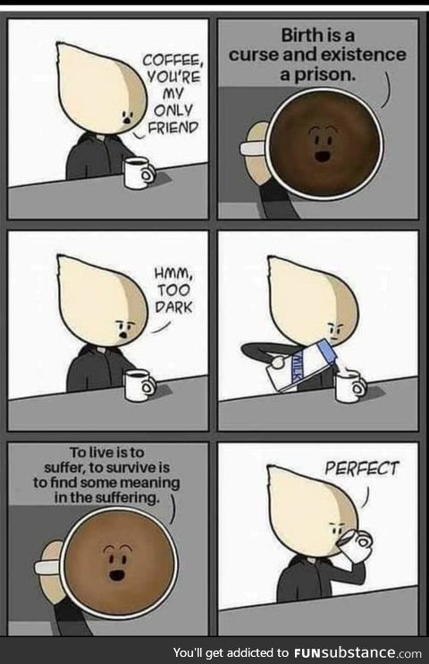 Imagine drinking coffee unironically