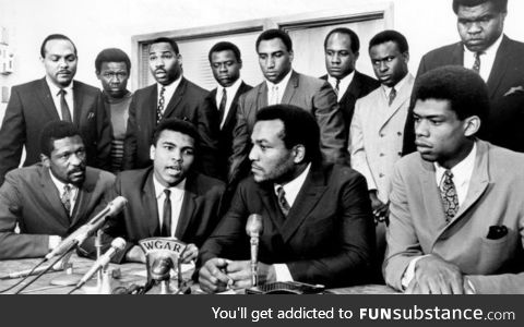 A different era, same conviction. Black athletes united in taking a stand for social