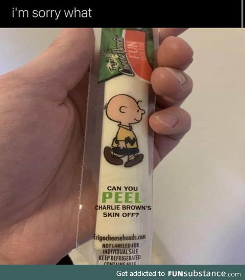 Can you peel Charlie Brown's skin off?