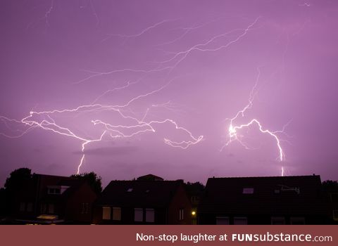 Managed to capture an amazing shot of the lightning last night