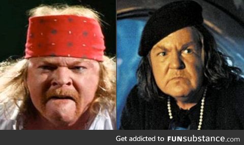 Axl Rose has slowly become Mama Fratelli from The Goonies