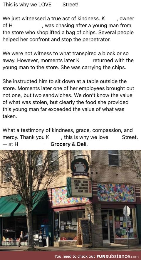 Store owner being a decent human