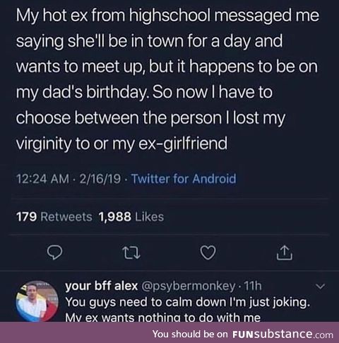 His ex-girlfriend was also his mom