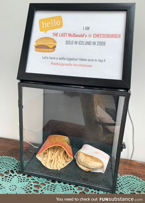 The last McDonald's cheeseburger sold in Iceland for some reason