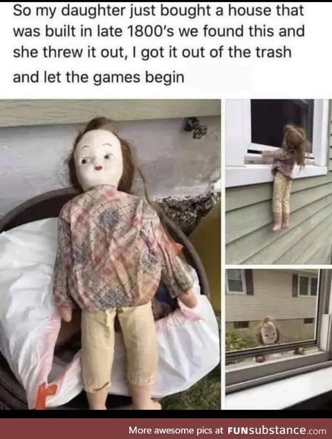 This doll is creepy, hope she didn’t sad Annabelle the movie