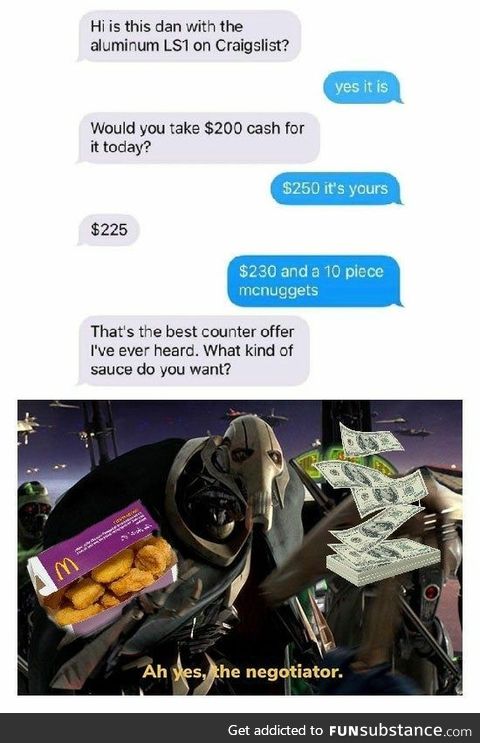 The (McNugget) negotiator