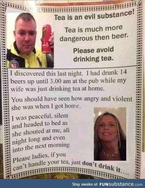 No more tea for you young lady