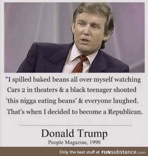 Donald trump becoming a republican 1998