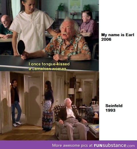 Noticed this connection between my name is earl and seinfeld