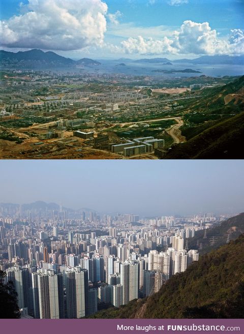 Hong Kong’s Kowloon peninsula 1964 - 2016