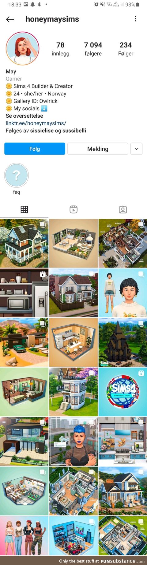 Anyone else who love sims? Found this profile. Great inspiration