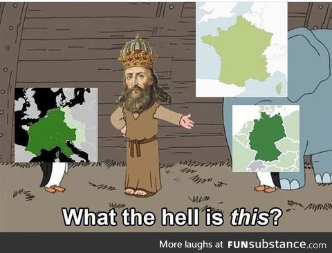 Charlemagne is Crying on his grave