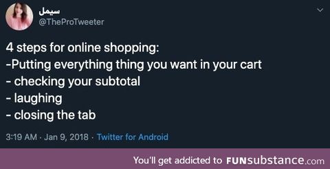 Steps to online shopping