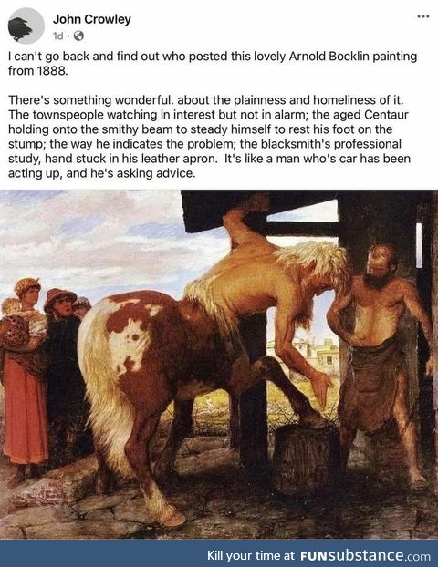 Arnold Bocklin, Centaur visiting a Blacksmith