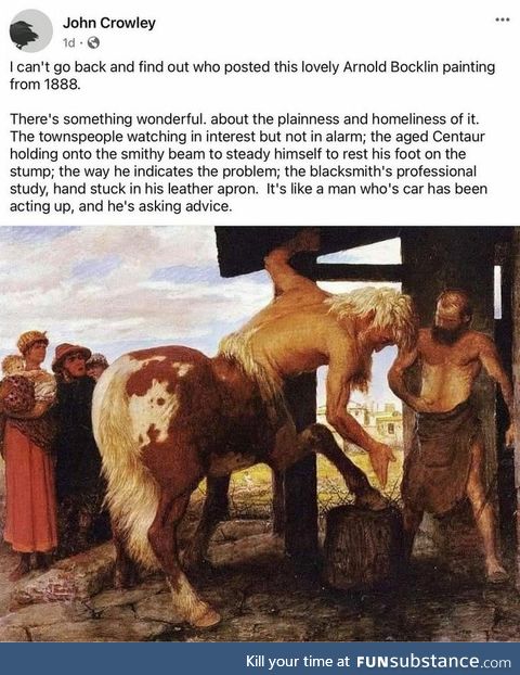 Arnold Bocklin, Centaur visiting a Blacksmith