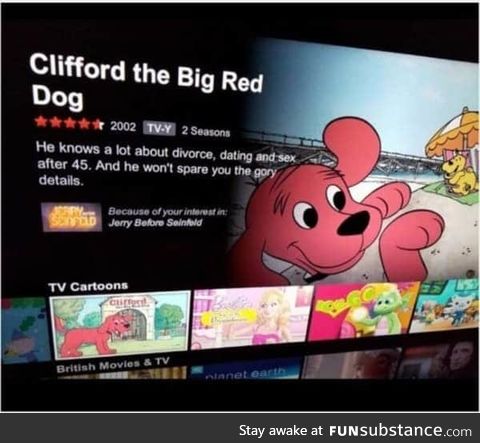 Middle aged Clifford reboot