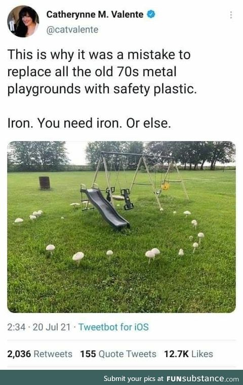 Iron deficiency on the playground