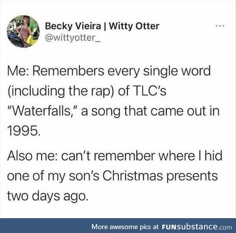 Can't remember where I hid the presents
