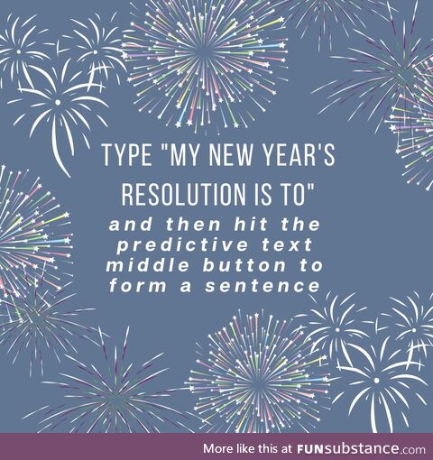 My New Years Predictive Text Game for the Truly Bored