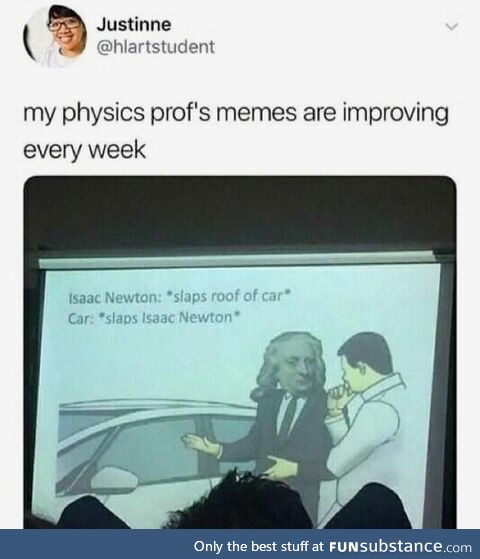 Slaps Isaac newton