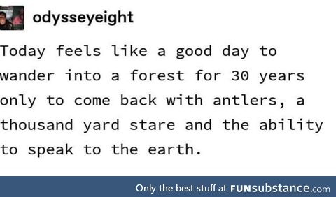 Do forest stuff, eat forest things