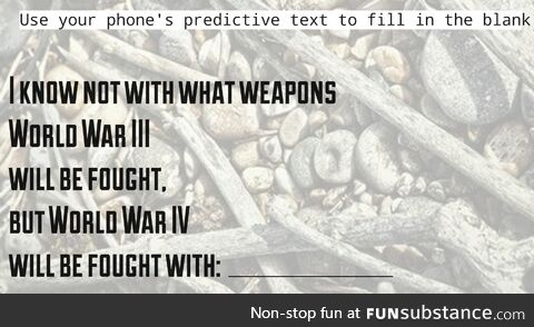 World War IV Will Be Fought With Predictive Text Games