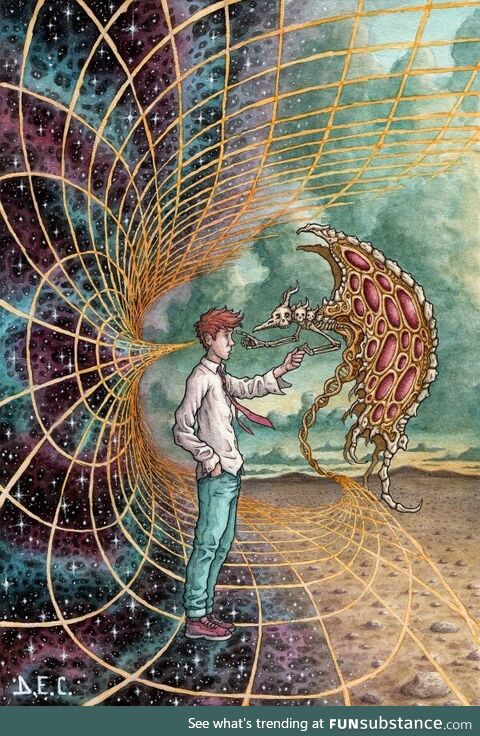 One of my recent drawing made with ink pens and watercolors, called "Demon of