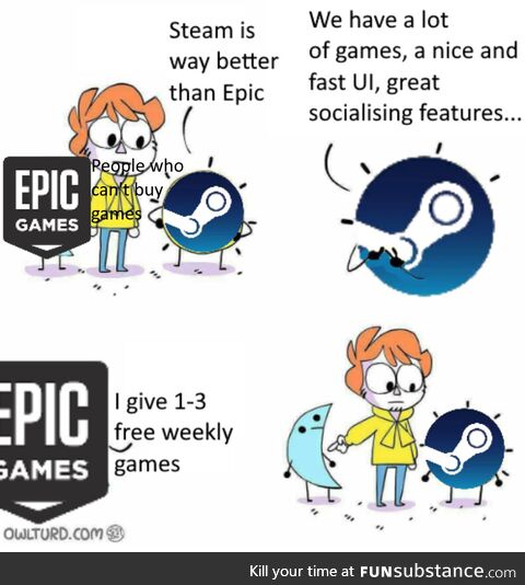 Epic at least is improving, at a VERY slow pace