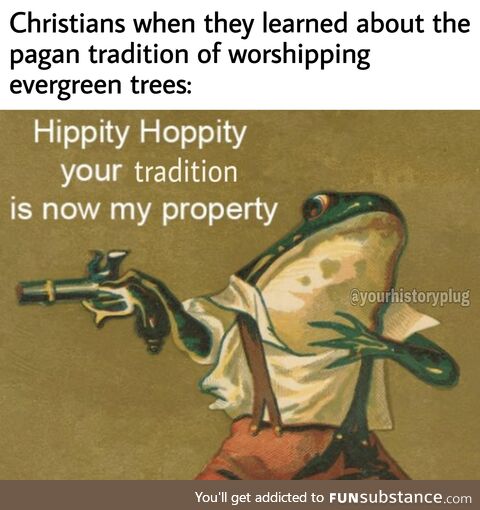 Christmas tree is just a fragment of a past religion