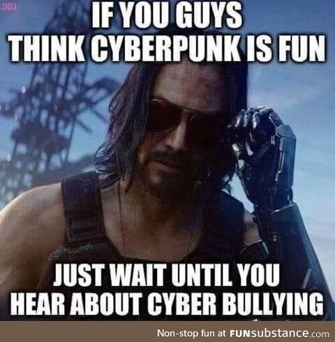 If cyberpunk wasnt fun, then neither was bullying