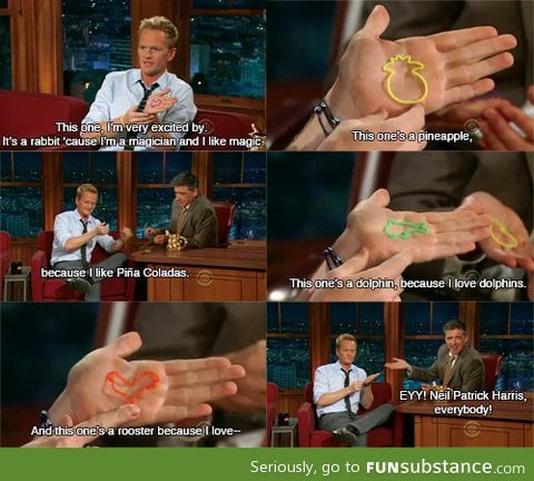 Neil patrick harris loves chicken!