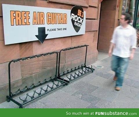 We're giving away FREE AIR GUITARS to everybody ;) Be quick