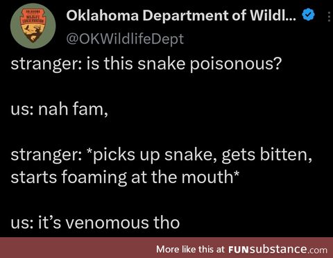 The Oklahoma department having fun