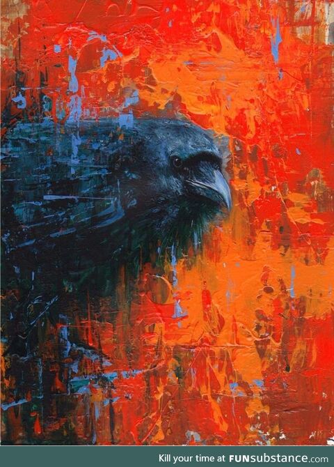 I LOVE painting corvids
