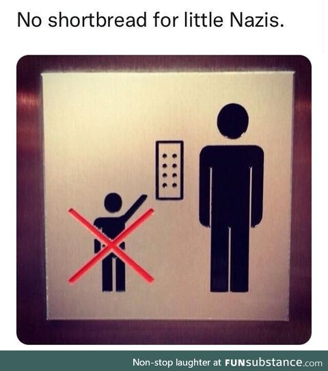 Little Nazi tries to steal shortbread
