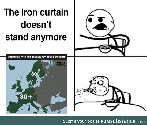 Due to less pollution, the iron curtain is now visible, 30 years later