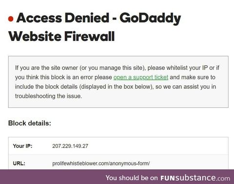 Texas Abortion Snitch Site Aborted by GoDaddy