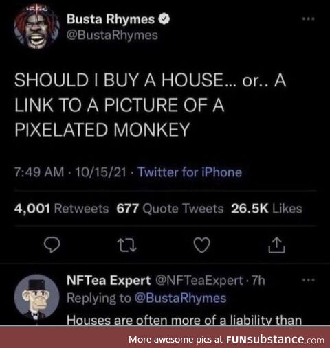 You don't need a house if you go monke