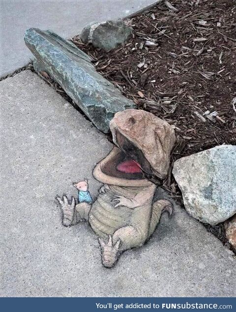 This chalk art