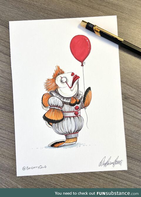Clown fish - ink drawing