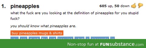 Pineapples on urban dictionary