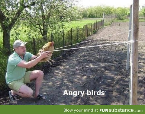 The new way of playing angry birds