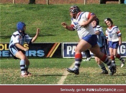 9 years olds playing rugby in New Zealand, when one of them happens to be Samoan
