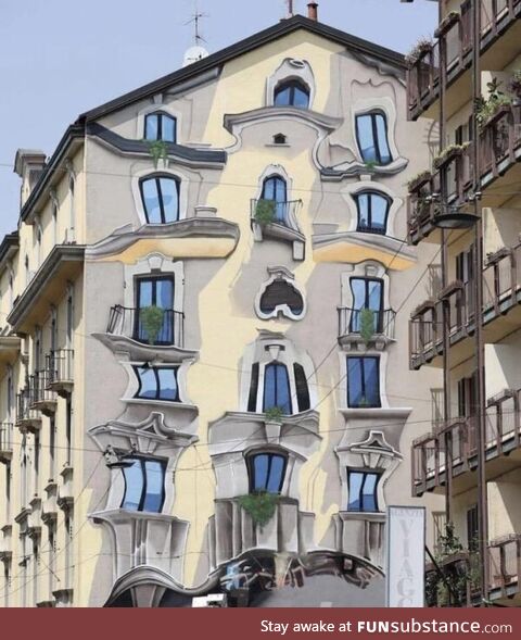 House in Milan- it’s a mural