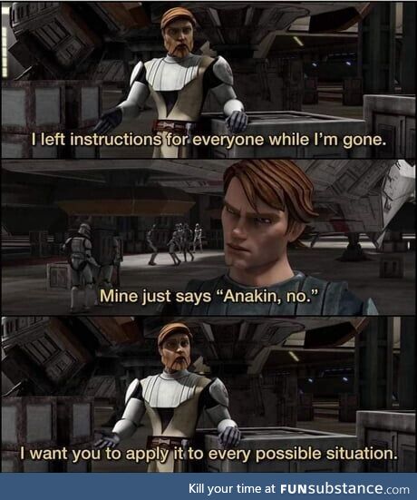 That's the planakin, Anakin, so don't go around panackin