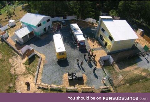 This guy made the call of duty map "nuke town" as his own paintball field