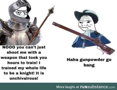 Honour vs modern weapons, lol