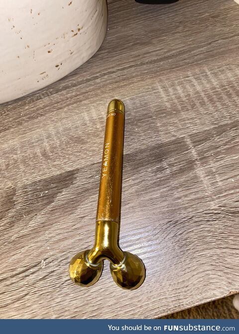I present my wife’s “face massager”