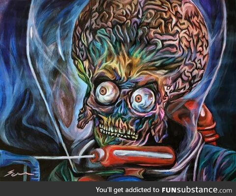 'Mars Attacks', 2020, painted by me in acrylics (OC)
