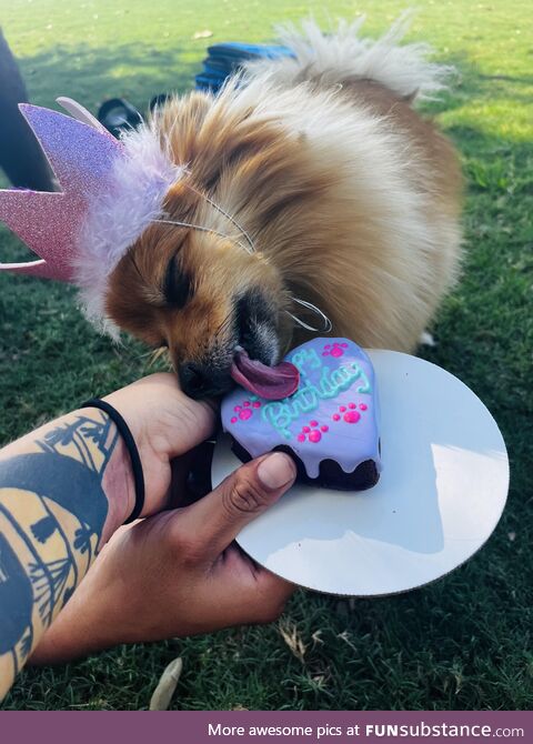 My pom really loved her birthday cake